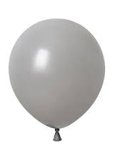 Round Latex Balloon — Grey (25 Pcs)