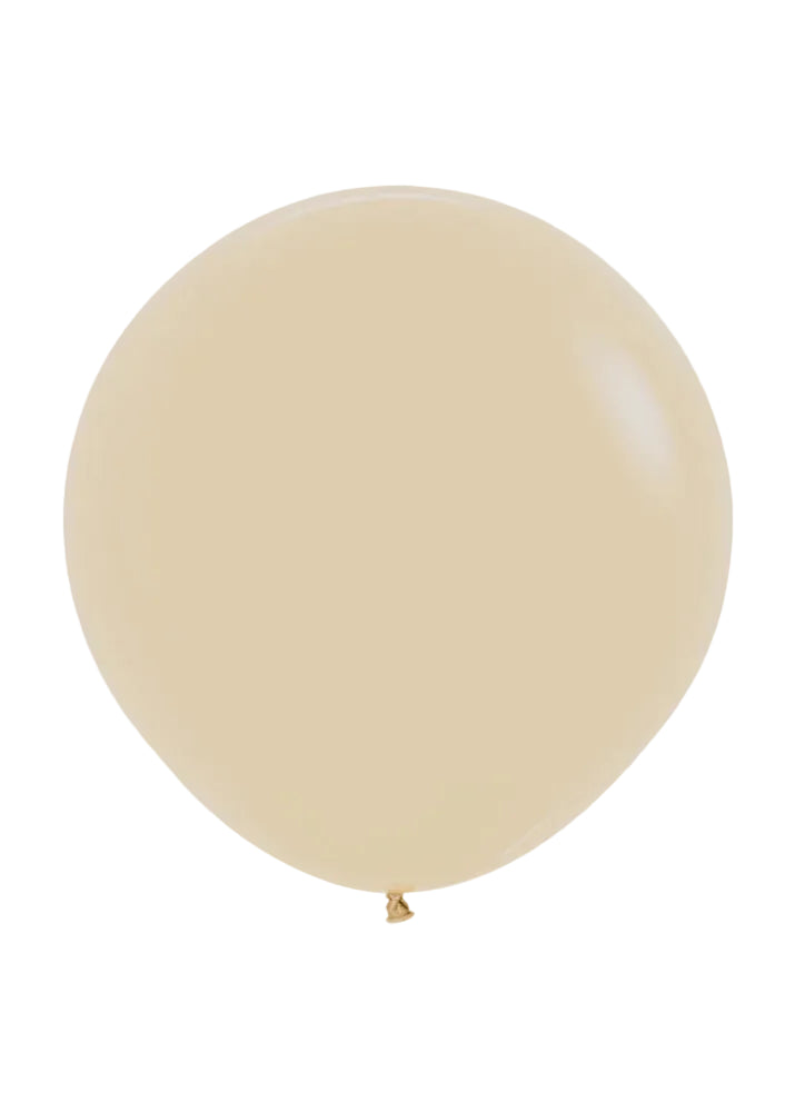 Round Latex Balloon — Sand White (25 Pcs)