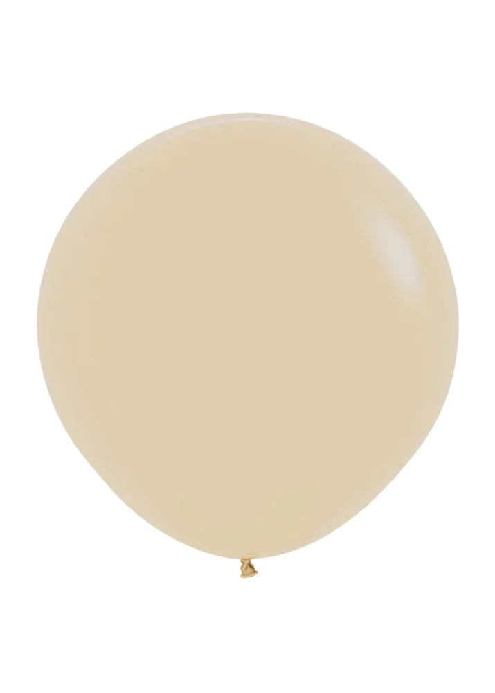 18" Round Latex Balloon — Sand White (5 Pcs)
