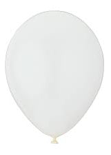 Round Latex Balloon — White (25 Pcs)
